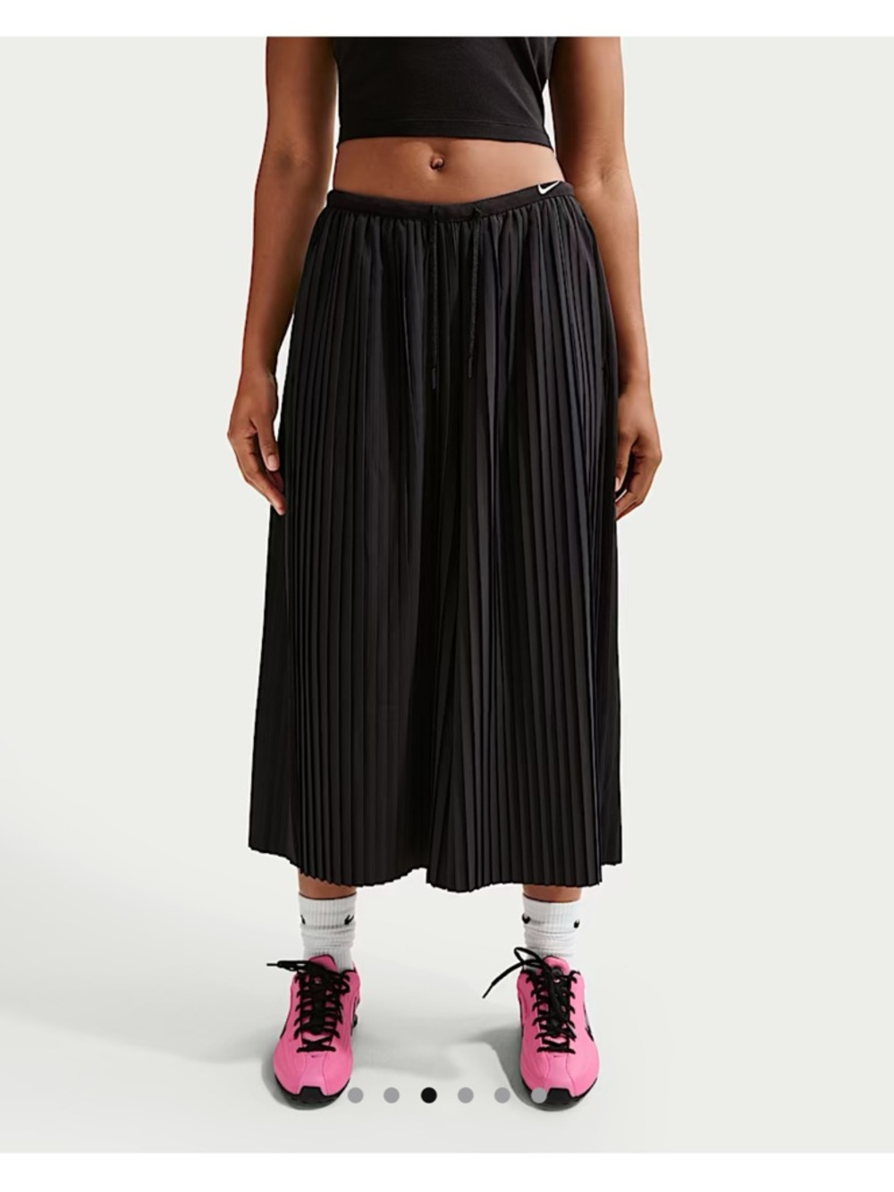 Nike Black Pleated Culotte Trousers